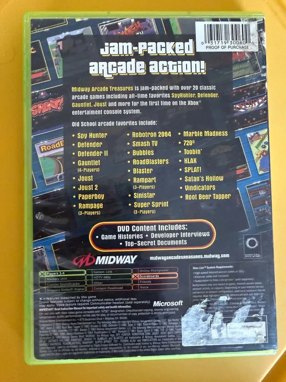 Midway Arcade Treasures (Microsoft Xbox, 2003) Complete in Box